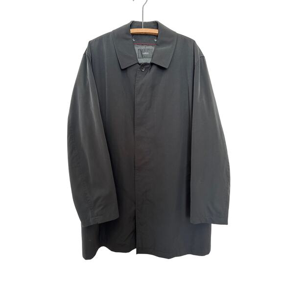 Sanyo New York preppy black coat removble wool liner hidden closing size 46 R - Picture 1 of 16